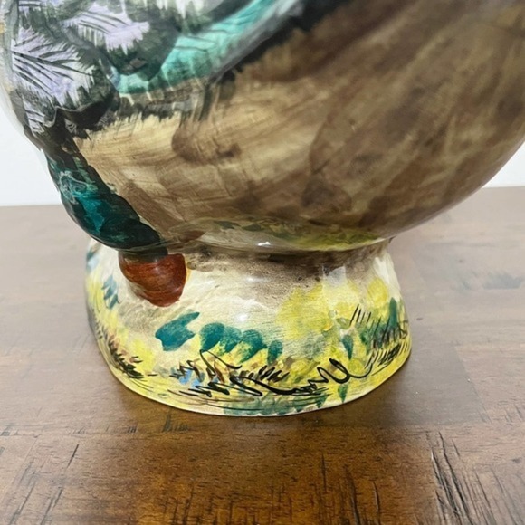 Vintage Hand‎ Painted Duck Shaped  Soup Tureen Ladle Italy - Picture 7 of 13